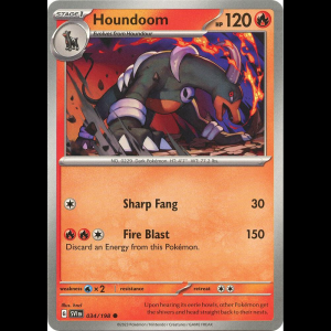 Pokemon TCG Houndoom - 034/198 - Scarlet & Violet Base Set