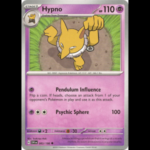 Pokemon TCG Hypno - Scarlet & Violet Base Set