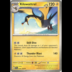 Pokemon TCG Kilowattrel - Scarlet & Violet Base Set