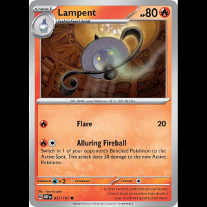 Pokemon TCG Lampent - Obsidian Flames - Reverse Holofoil