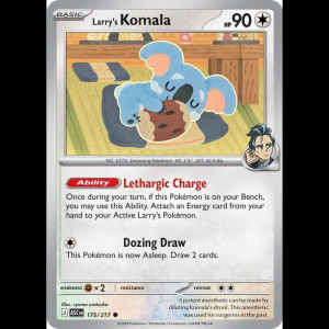 Pokemon TCG Larry's Komala Holo Promo - Ascended Heroes - Cosmo Holofoil