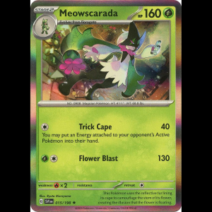 Pokemon TCG Meowscarada - 015/198 - Scarlet & Violet Base Set - Reverse Holofoil