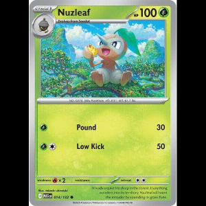 Pokemon TCG Nuzleaf - Mega Evolution - Reverse Holofoil