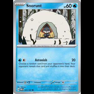 Pokemon TCG Snorunt - Twilight Masquerade - Reverse Holofoil