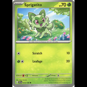 Pokemon TCG Sprigatito - Scarlet & Violet Base Set