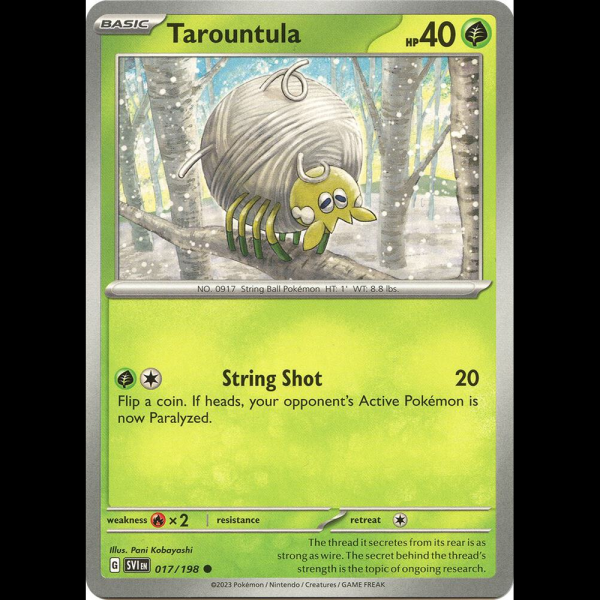 tarountula pokemon card value Pokemon TCG Tarountula - 017/198 - Scarlet & Violet Base Set - Reverse  Holofoil