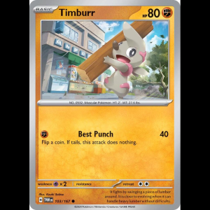 Pokemon TCG Timburr - 103/167 - Twilight Masquerade
