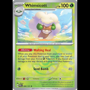 Pokemon TCG Whimsicott (Poke Ball Pattern) - Prismatic Evolutions - Holofoil