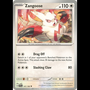 Pokemon TCG Zangoose - 147/198 - Scarlet & Violet Base Set