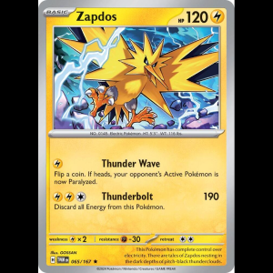 Pokemon TCG Zapdos - Twilight Masquerade - Holofoil