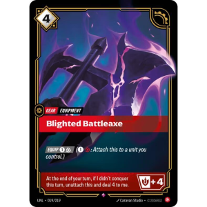 Riftbound Blighted Battleaxe - Unleashed - FOIL 019/219