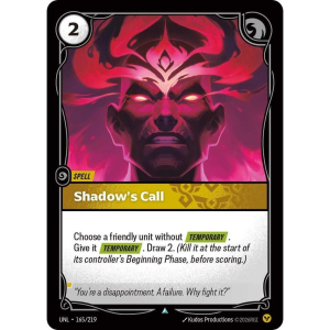 Riftbound Shadow's Call - Unleashed 165/219