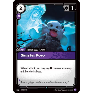 Riftbound Sinister Poro - Unleashed - FOIL 137/219