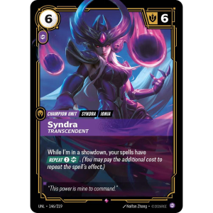 Riftbound Syndra - Transcendent - Unleashed - FOIL 146/219