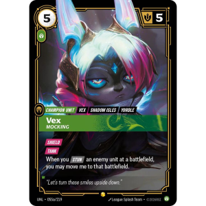 Riftbound Vex - Mocking (Alternate Art) - Unleashed - FOIL 055a/219