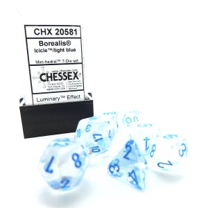 Chessex Dados 10mm Mini Borealis Icecile Light Blue D7