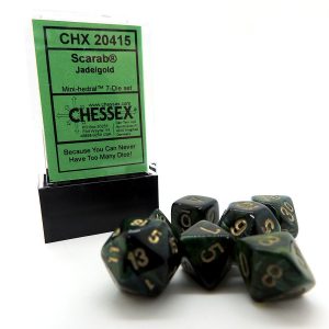 Chessex Dados 10mm Mini Scarab Jade Gold D7