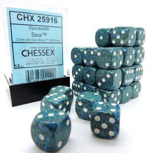 Chessex Dados 12mm Speckled Sea Dice D6