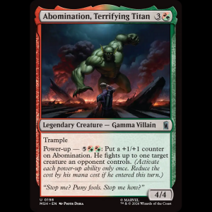 MTG Abomination, Terrifying Titan Marvel Super Heroes msh#198