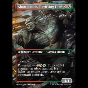 MTG Abomination, Terrifying Titan Marvel Super Heroes msh#333