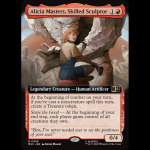 MTG Alicia Masters, Skilled Sculptor Marvel Super Heroes Commander msc#356