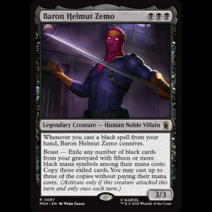 MTG Baron Helmut Zemo Marvel Super Heroes msh#87
