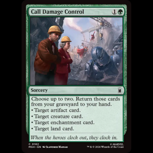 MTG Call Damage Control Marvel Super Heroes msh#162