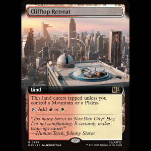MTG Clifftop Retreat Marvel Super Heroes Commander msc#466