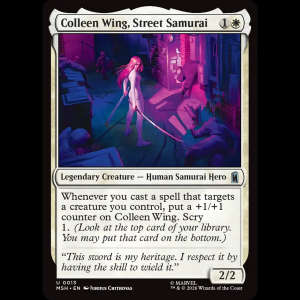 MTG Colleen Wing, Street Samurai Marvel Super Heroes msh#13