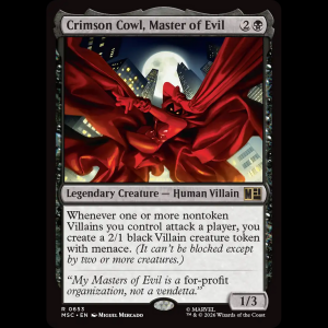 MTG Crimson Cowl, Master of Evil Marvel Super Heroes Commander msc#653