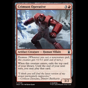 MTG Crimson Operative Marvel Super Heroes msh#126