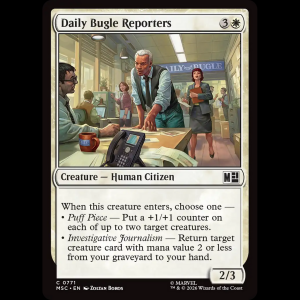 MTG Daily Bugle Reporters Marvel Super Heroes Commander msc#771