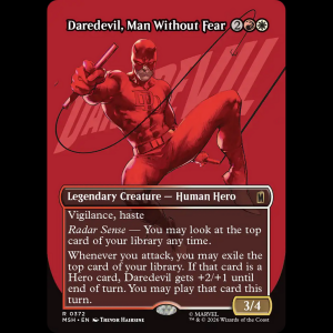 MTG Daredevil, Man Without Fear Marvel Super Heroes msh#372