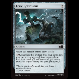 MTG Eerie Gravestone Marvel Super Heroes Commander msc#824