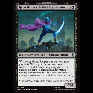 MTG Grim Reaper, Lethal Legionnaire Marvel Super Heroes msh#98