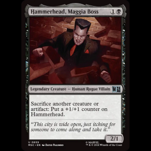 MTG Hammerhead, Maggia Boss Marvel Super Heroes Commander msc#659