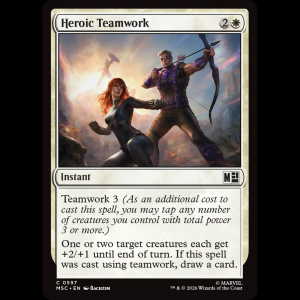 MTG Heroic Teamwork Marvel Super Heroes Commander msc#597