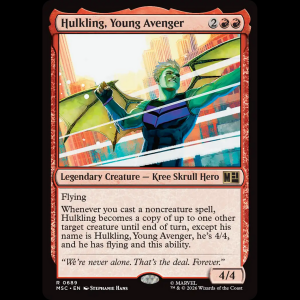 MTG Hulkling, Young Avenger Marvel Super Heroes Commander msc#689
