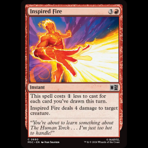MTG Inspired Fire Marvel Super Heroes Commander msc#690