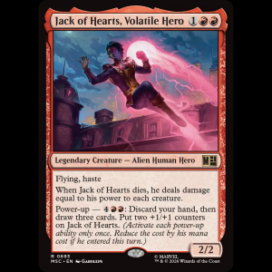 MTG Jack of Hearts, Volatile Hero Marvel Super Heroes Commander msc#693