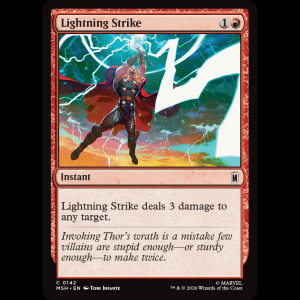 MTG Lightning Strike Marvel Super Heroes msh#142