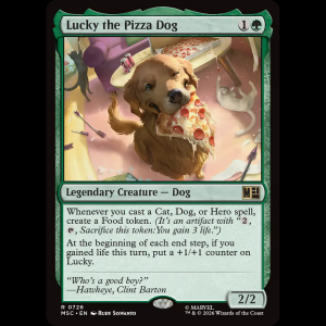 MTG Lucky the Pizza Dog Marvel Super Heroes Commander msc#726
