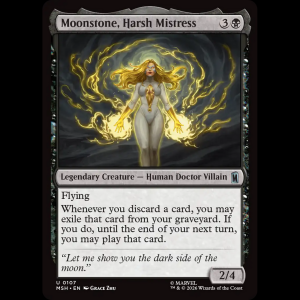 MTG Moonstone, Harsh Mistress Marvel Super Heroes msh#107