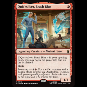 MTG Quicksilver, Brash Blur Marvel Super Heroes msh#148