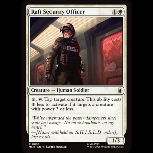 MTG Raft Security Officer Marvel Super Heroes msh#33