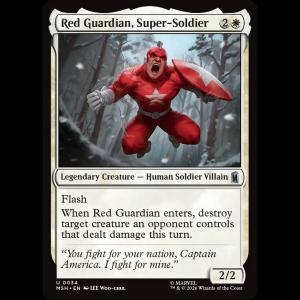 MTG Red Guardian, Super-Soldier Marvel Super Heroes msh#34