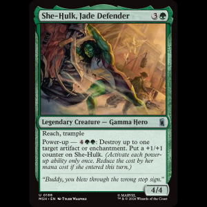 MTG She-Hulk, Jade Defender Marvel Super Heroes msh#188