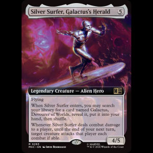 MTG Silver Surfer, Galactus's Herald Marvel Super Heroes Commander msc#293