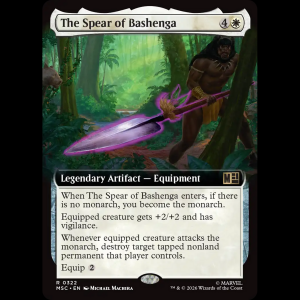 MTG The Spear of Bashenga Marvel Super Heroes Commander msc#322