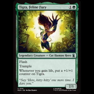 MTG Tigra, Feline Fury Marvel Super Heroes msh#191